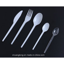 White Colorful Plastic Cutlery Set Plastic Kinife Spoon Fork Small Spoon Tableware